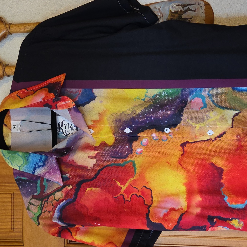 Kyra Coates Men's Multicolor Abstract Shirt